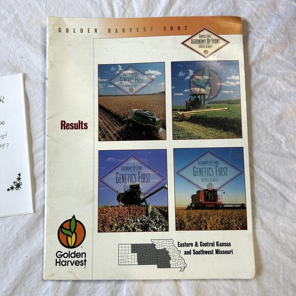 Golden Harvest 1997 Results catalog Genetics First Arfonomy Up Front Ks MO - Picture 1 of 3